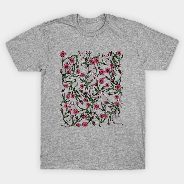 Floral Rodent T-Shirt by bubbsnugg